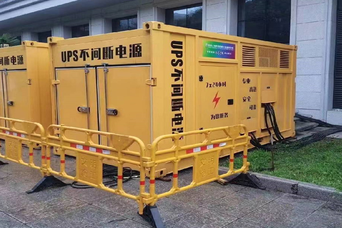 宁武发电机租赁施工现场