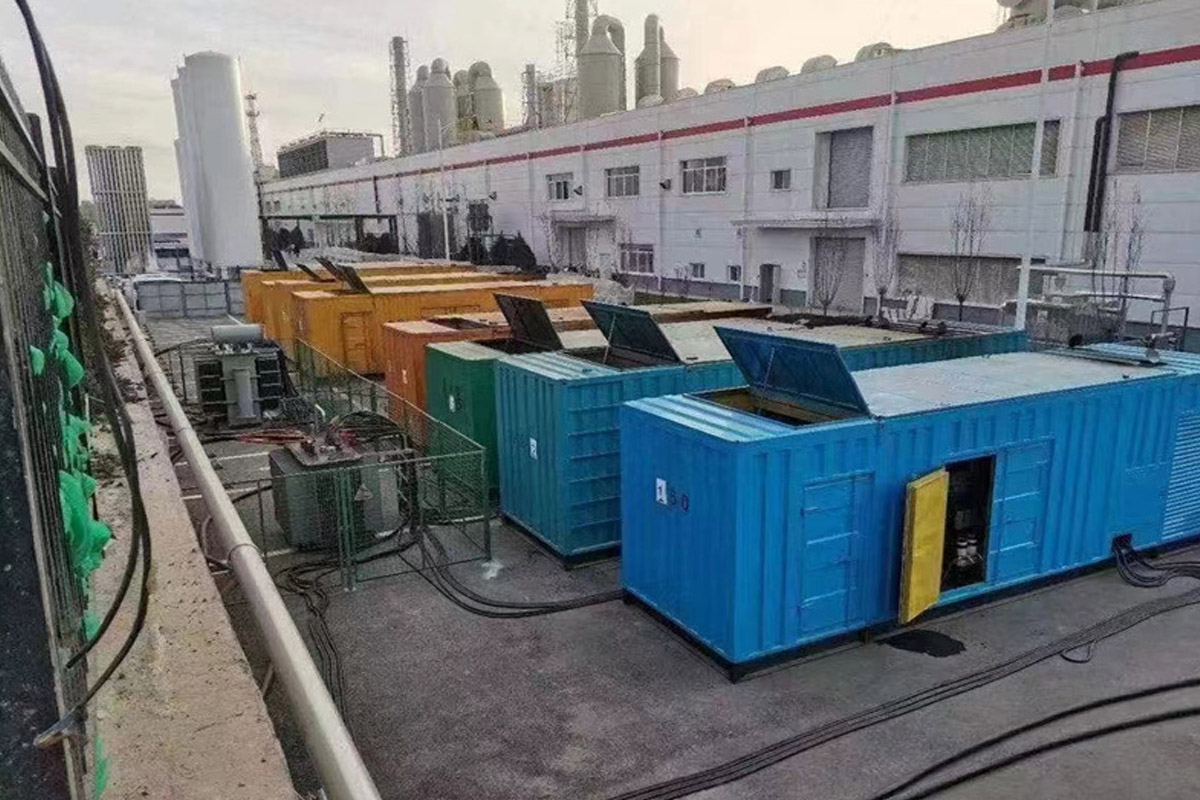 宁武发电机租赁施工现场