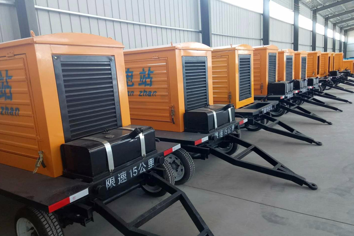 宁武发电机租赁施工现场